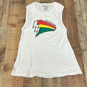 2018 Lollapalooza Music Festival Tank White Women’s M